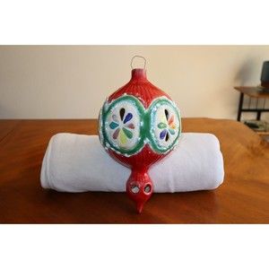 Handmade Pottery Hanging Ornament Clay Large 10.5" Cutouts Teardrop Heavy